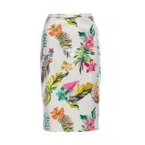 LE Superbe Supershine Pencil Skirt in Tropical Cali Shine